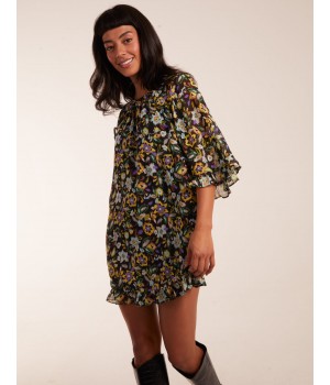 Floral Raglan Sleeve Tunic Dress