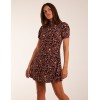 Floral Animal Smock Mini Dress