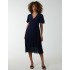 Wrap Tie Pleated Crossover Dress