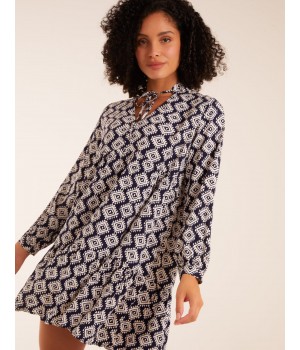 Abstract Geometric Tunic Dress