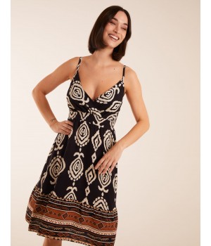 Crossover Aztec Border Dress