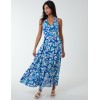 Halter Neck Printed Maxi Dress